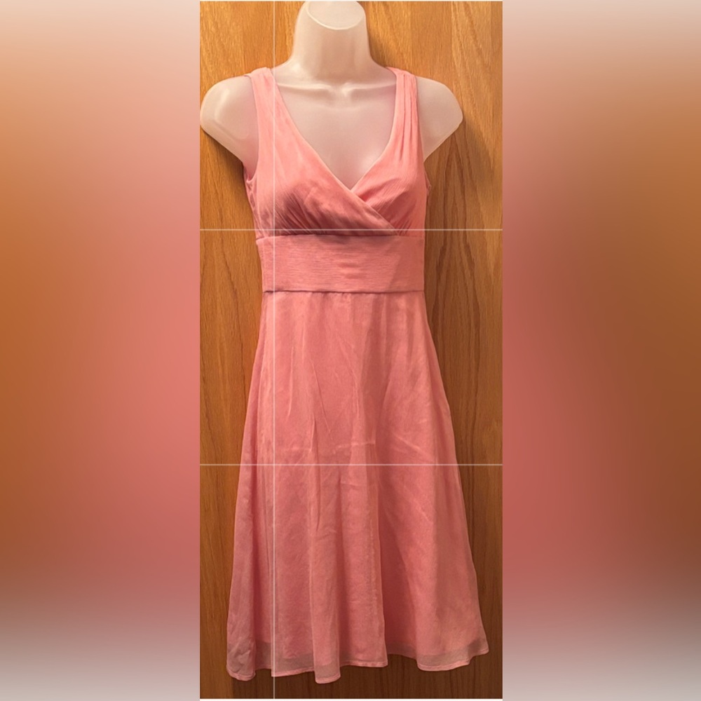 J. Crew 100% Silk Pink Sleeveless Midi Dress NWOT